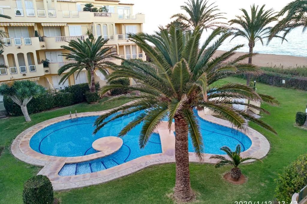 Estupendo apartamento en primera línea de playa y con vistas al mar Dénia Exterior foto